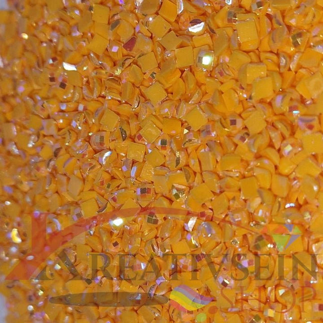 DMC 742 Tangerine LT - eckige Steine - Aurora Borealis (AB) - Diamond Painting - Kreativsein.shop