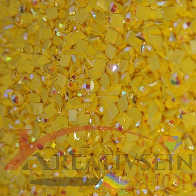 DMC 744 Yellow PALE - eckige Steine - Aurora Borealis (AB) - Diamond Painting - Kreativsein.shop
