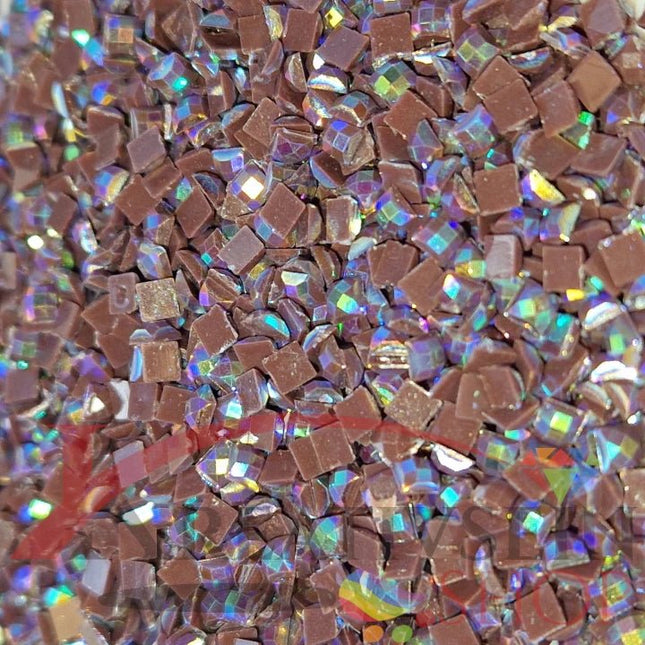 DMC 779 Brown - eckige Steine - Aurora Borealis (AB) - Diamond Painting - Kreativsein.shop