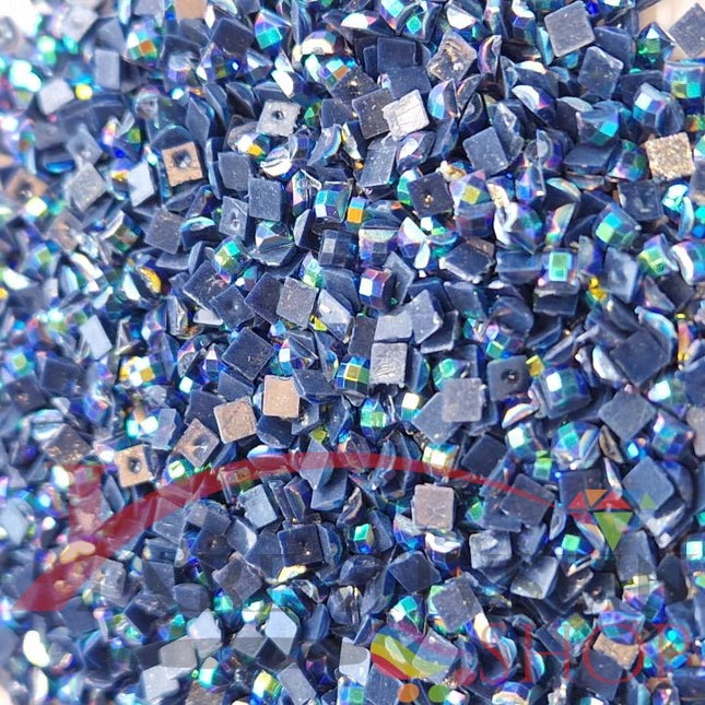 DMC 823 Nvay Blue DK - eckige Steine - Aurora Borealis (AB) - Diamond Painting - Kreativsein.shop