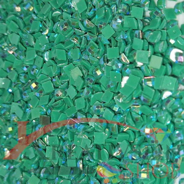DMC 911 Emerald Green MED - eckige Steine - Aurora Borealis (AB) - Diamond Painting - Kreativsein.shop