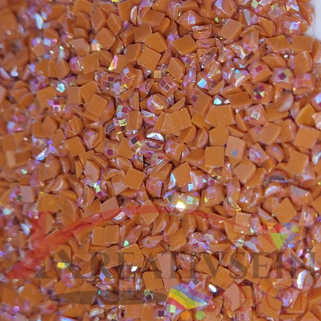 DMC 921 Copper - eckige Steine - Aurora Borealis (AB) - Diamond Painting - Kreativsein.shop