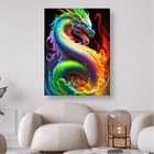 Drachen in Regenbogenfarben - 5D DIY Diamond Painting - Kreativsein.shop