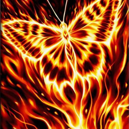 Ein Schmetterling in Feuer und Flammen - Diamond Painting - Kreativsein.shop