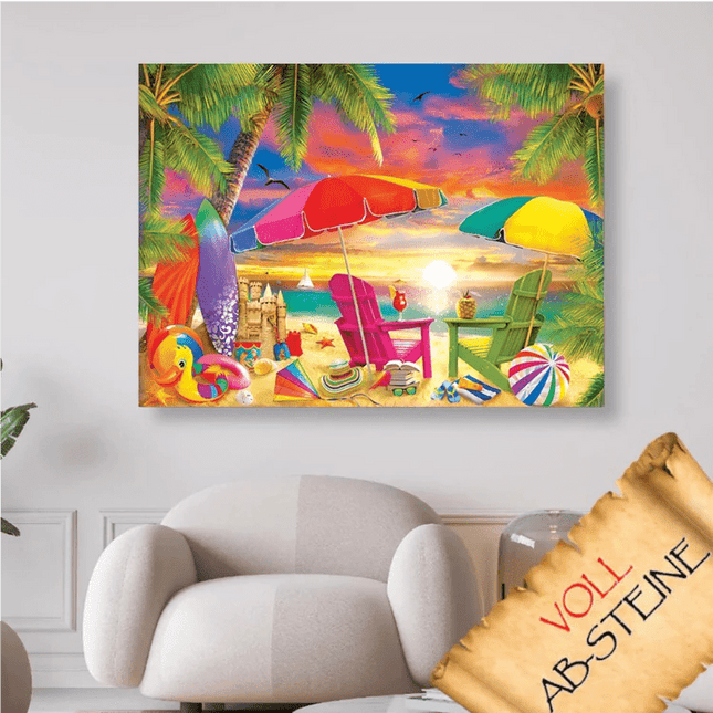 Ein Tag am Strand - Voll AB 5D DIY Diamond Painting - Kreativsein.shop