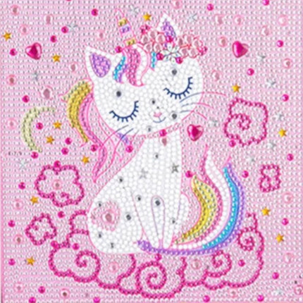 Einhornkatze Kindermotiv - Diamond Painting - Kreativsein.shop