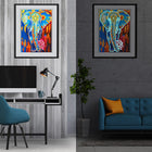 Elefant mit Blume - Glow in the Dark Diamond Painting - Kreativsein.shop