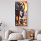 Elefant mit Jungtier - 5D DIY Diamond Painting - Kreativsein.shop