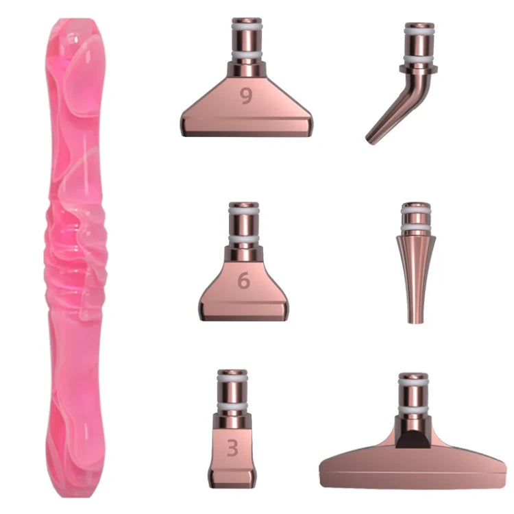 Ergonomischer Stift mit 6 Aufsätzen Pink - Diamond Painting Shop Schweiz