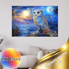 Eule im Vollmond - 5D DIY Diamond Painting - Kreativsein.shop