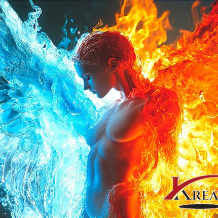Feuer Wasser Engel - 5D DIY Diamond Painting - Kreativsein.shop