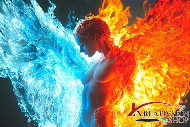 Feuer Wasser Engel - 5D DIY Diamond Painting - Kreativsein.shop