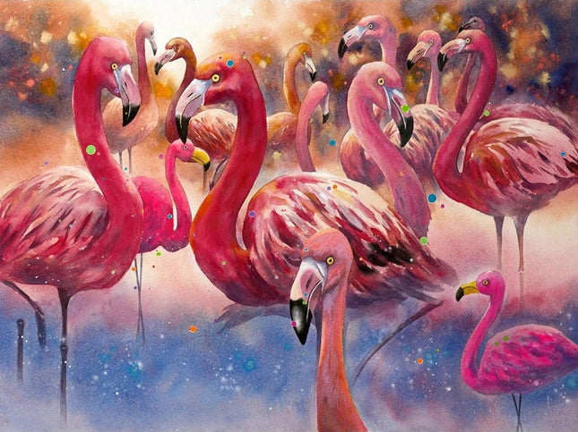 Flamingo Gruppe - Voll AB 5D DIY Diamond Painting - Kreativsein.shop