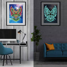 Fliegende Eule - Glow in the Dark Diamond Painting - Kreativsein.shop