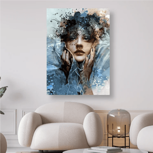 Frauengesicht mit Blumen - 5D DIY Diamond Painting - Kreativsein.shop