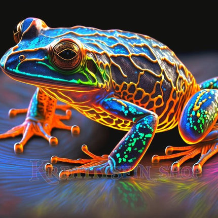 Frosch in Regenbogenfarben - 5D DIY Diamond Painting - Kreativsein.shop