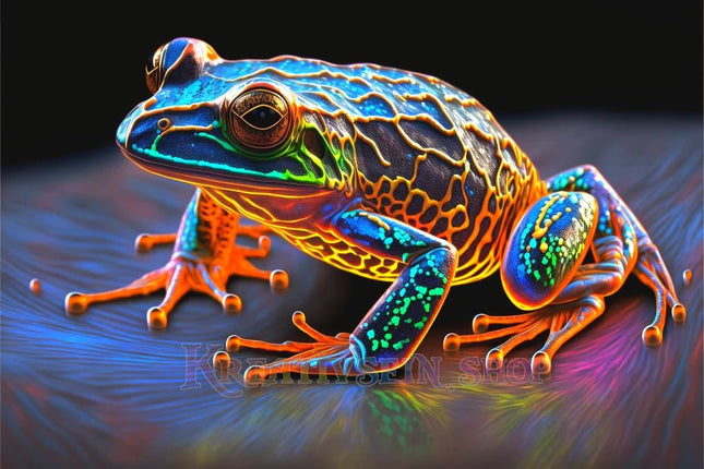 Frosch in Regenbogenfarben - 5D DIY Diamond Painting - Kreativsein.shop