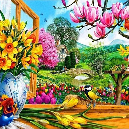 Frühling auf dem Land - Voll AB 5D DIY Diamond Painting - Kreativsein.shop