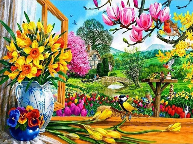 Frühling auf dem Land - Voll AB 5D DIY Diamond Painting - Kreativsein.shop