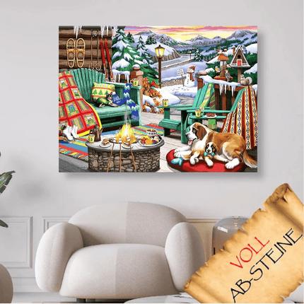 Gemütlicher Winterabend - Voll AB 5D DIY Diamond Painting - Kreativsein.shop