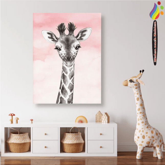 Giraffe Motiv Kinderzimmer - Malen nach Zahlen - Kreativsein.shop