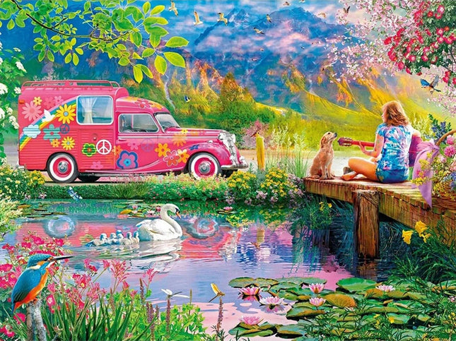 Gitarre spielen am See - Voll AB 5D DIY Diamond Painting - Kreativsein.shop