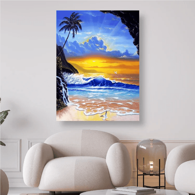Goldener Himmel vom Sonnenuntergang - 5D DIY Diamond Painting - Kreativsein.shop