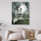 Grauer Wolf mit Mond - 5D DIY Diamond Painting - Kreativsein.shop