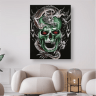 Grüner Schädel mit Drachen - 5D DIY Diamond Painting - Kreativsein.shop