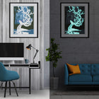 Hirsch im Wasser - Glow in the Dark Diamond Painting - Kreativsein.shop