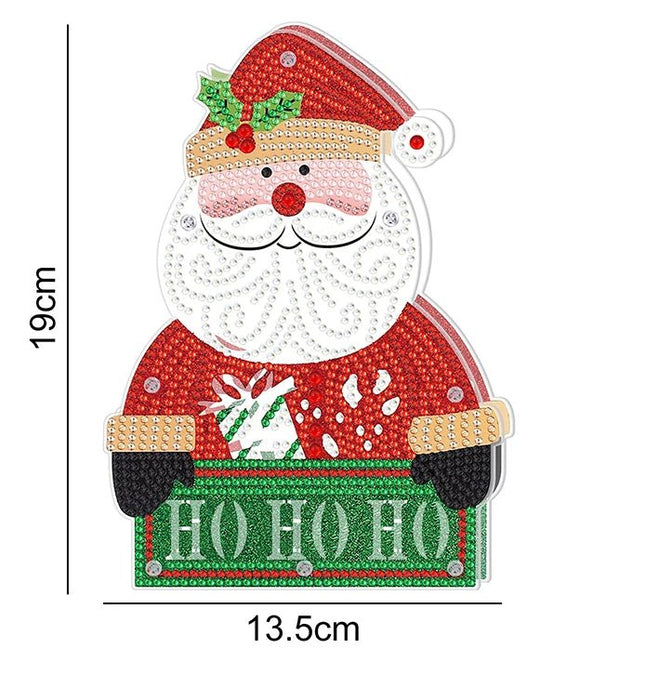 Ho Ho Ho der Weihnachtsmann mit LED - Diamond Painting - Kreativsein.shop