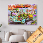 Hunde on Tour mit buntem Bulli - Voll AB 5D DIY Diamond Painting - Kreativsein.shop