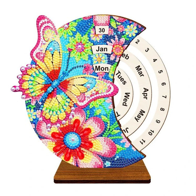 Kalender Schmetterling mit Blumen - Diamond Painting - Kreativsein.shop