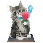 Katze mit Blume Aufsteller - Diamond Painting - Kreativsein.shop