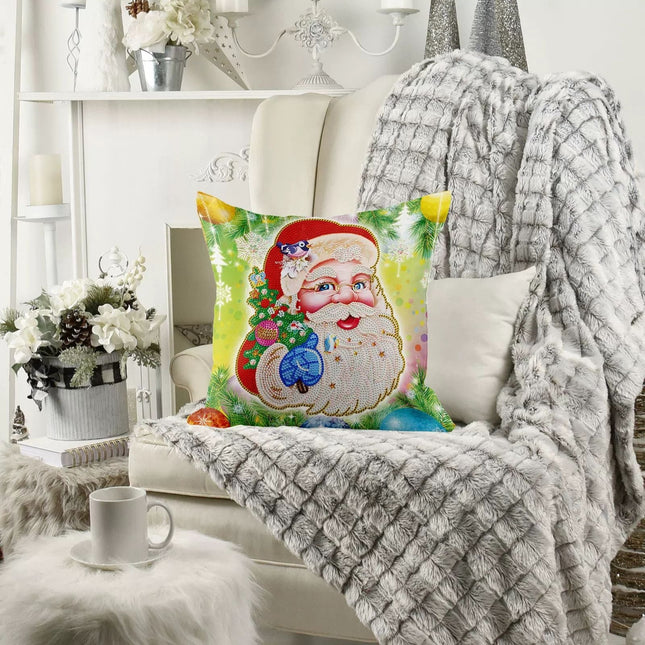 Kissenbezug Weihnachtsmann - Diamond Painting - Kreativsein.shop