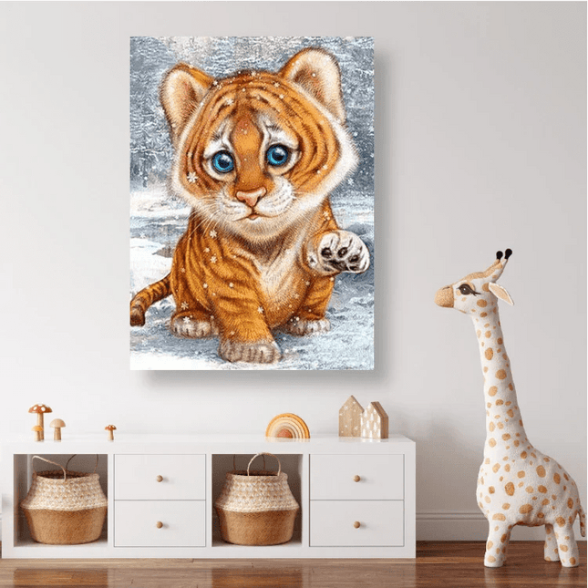 Kleiner Tiger im Winter - 5D DIY Diamond Painting - Kreativsein.shop