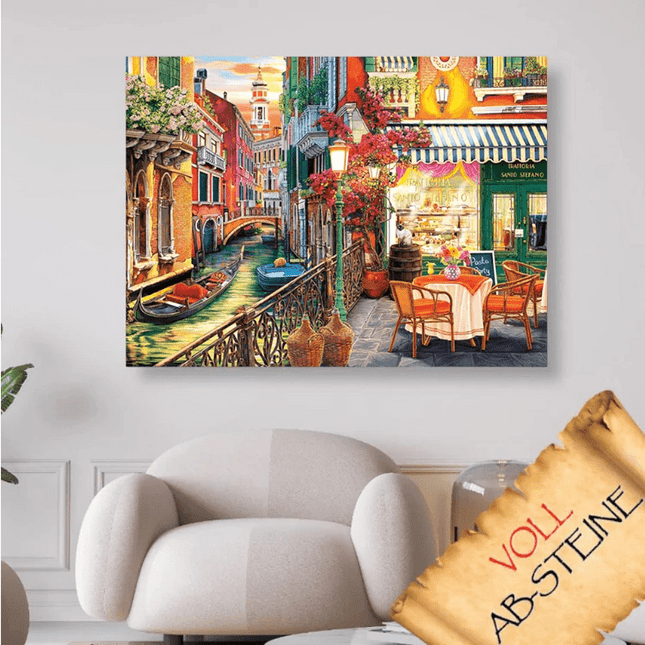 Kleines Restaurant in Venedig - Voll AB 5D DIY Diamond Painting - Kreativsein.shop