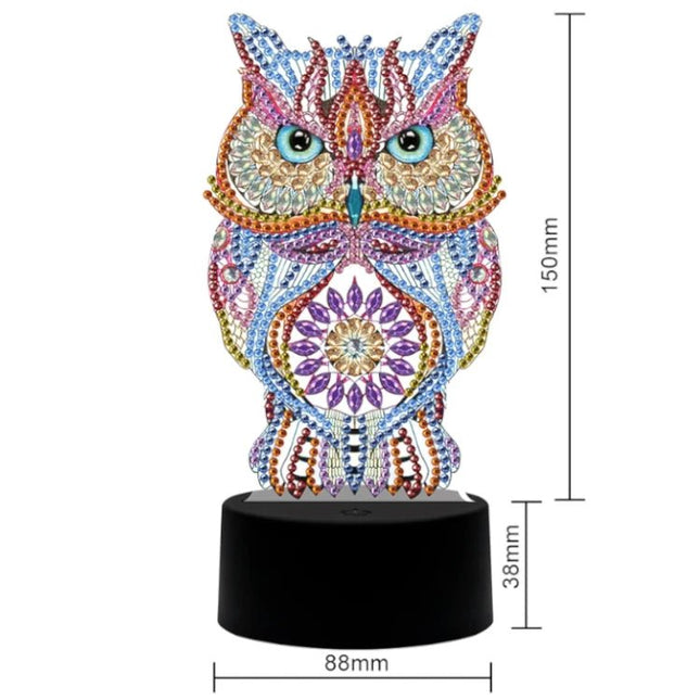 LED Lampe Eule - Diamond Painting - Kreativsein.shop