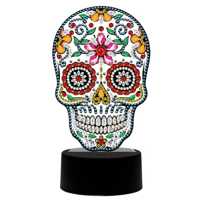 LED Lampe Totenkopf - Diamond Painting - Kreativsein.shop