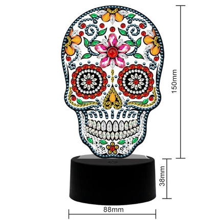 LED Lampe Totenkopf - Diamond Painting - Kreativsein.shop