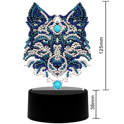 LED Lampe Wolfskopf - Diamond Painting - Kreativsein.shop