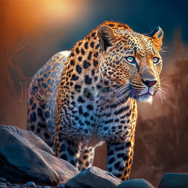 Leopard in Lauerstellung - 5D DIY Diamond Painting - Kreativsein.shop