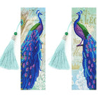 Lesezeichen 2Stk. Pfau - Diamond Painting - Kreativsein.shop