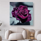 Lilafarbene Rosenblüte mit Wassertropfen - 5D DIY Diamond Painting - Kreativsein.shop