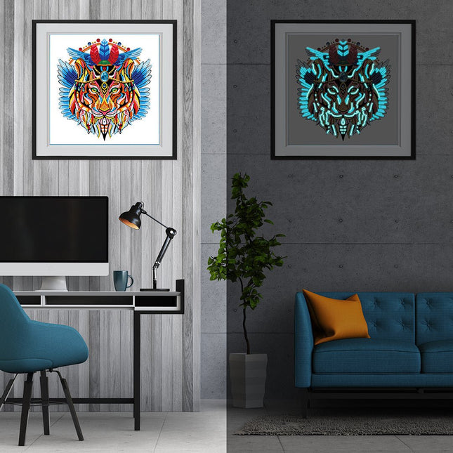 Löwe - Glow in the Dark Diamond Painting - Kreativsein.shop