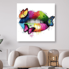 Magische bunte Lippen mit Schmetterlingen - 5D DIY Diamond Painting - Kreativsein.shop