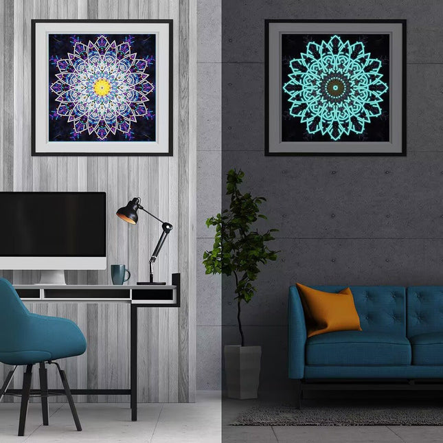 Manadala 15 - Glow in the Dark Diamond Painting - Kreativsein.shop