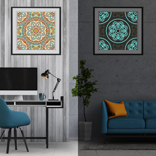 Mandala 3 - Glow in the Dark Diamond Painting - Kreativsein.shop