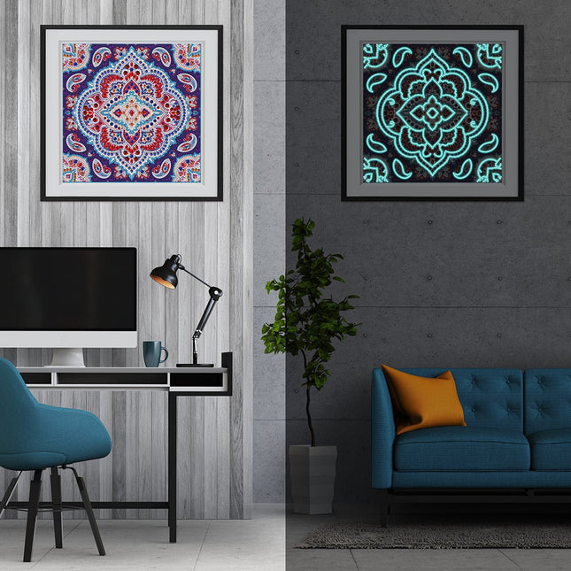 Mandala 4 - Glow in the Dark Diamond Painting - Kreativsein.shop