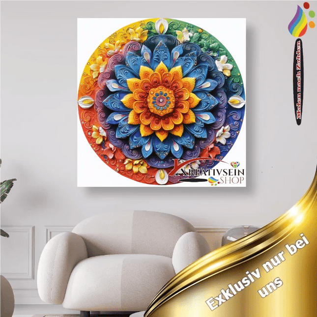 Mandala 8 - Malen nach Zahlen - Kreativsein.shop